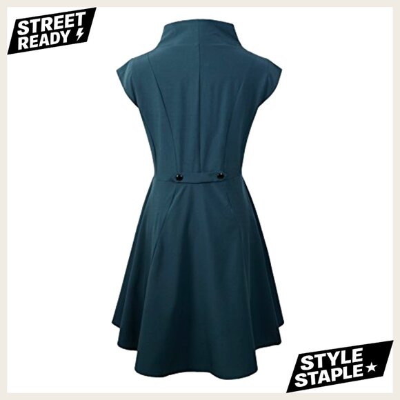 Victorian Steampunk Waistcoat Jacket Long Waterfall Front 100% Polyester - Picture 2 of 2